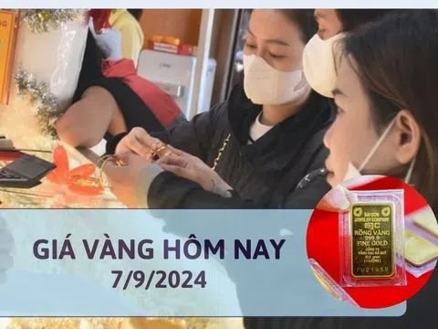 Giá vàng hôm nay 7-9: Giảm mạnh, nhà đầu tư tranh thủ chốt lời