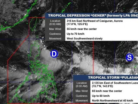 Áp thấp gần Philippines mạnh lên, dự kiến đi vào Biển Đông