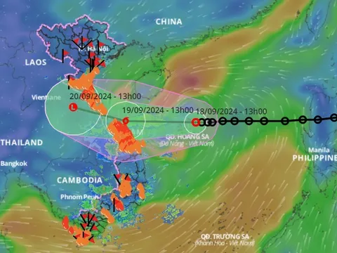 Thời điểm áp thấp nhiệt đới mạnh lên thành bão đi vào đất liền nước ta
