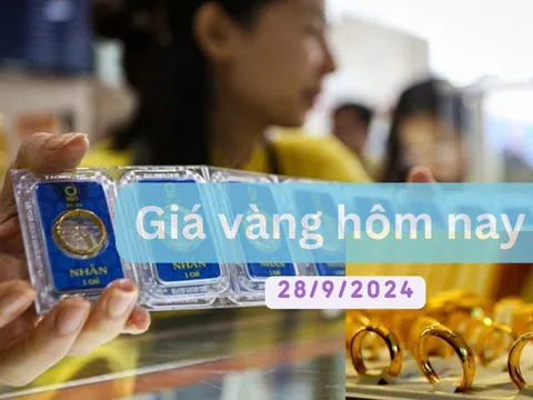 Giá vàng hôm nay (28-9): Vàng nhẫn tiếp đà tăng