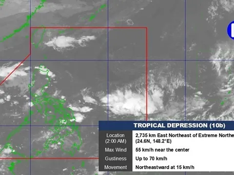 Hiện trạng áp thấp gần Biển Đông và áp thấp gần Philippines