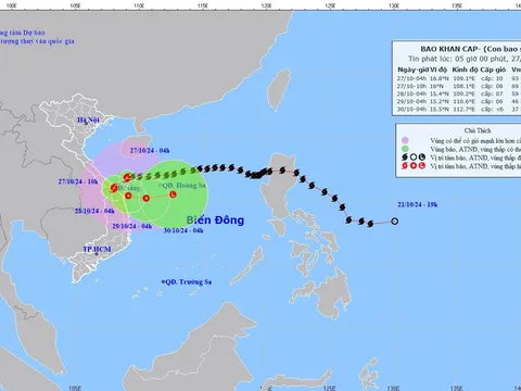 Tin bão mới nhất 27/10: Bão Trà Mi sẽ đổ bộ miền Trung, bão Kong-rey mạnh lên