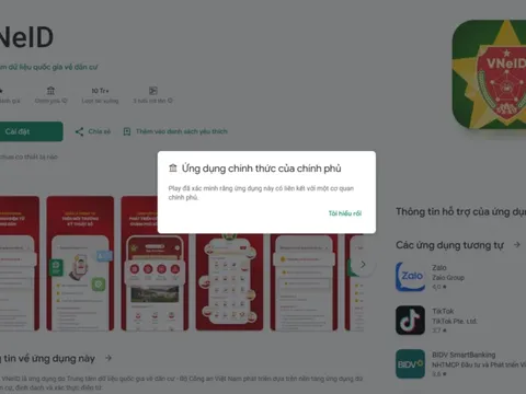 Google Play ra mắt tính năng nhận diện ứng dụng chính thức của Chính phủ