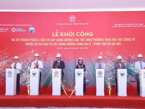 Khởi công xây dựng tuyến cao tốc thuộc dự án đường Vành đai 4 - Vùng Thủ đô Hà Nội