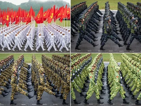 Những nhịp chân hùng tráng tại buổi tổng hợp luyện cho đại lễ 2/9