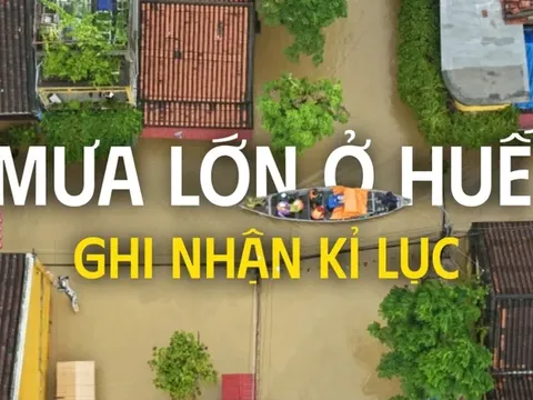 Mưa lớn ở Huế ghi nhận kỷ lục
