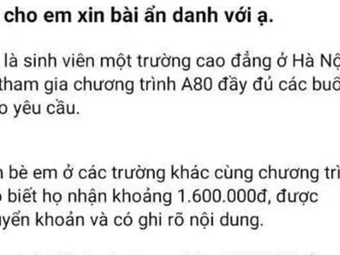 Chỉ nhận 940.000 đồng tiền tập luyện A80, sinh viên tố trường "mập mờ": Hiệu trường đổi vé gấp về Hà Nội