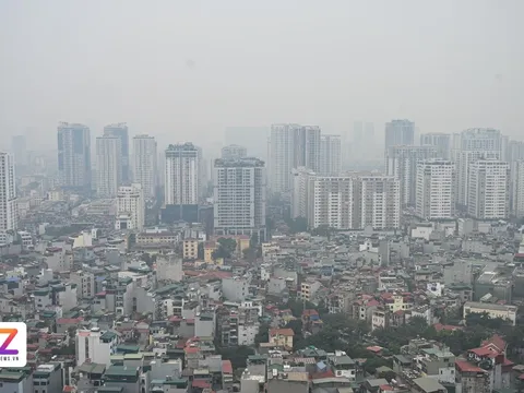 Sương mù ô nhiễm bao phủ Hà Nội từ sáng tới chiều