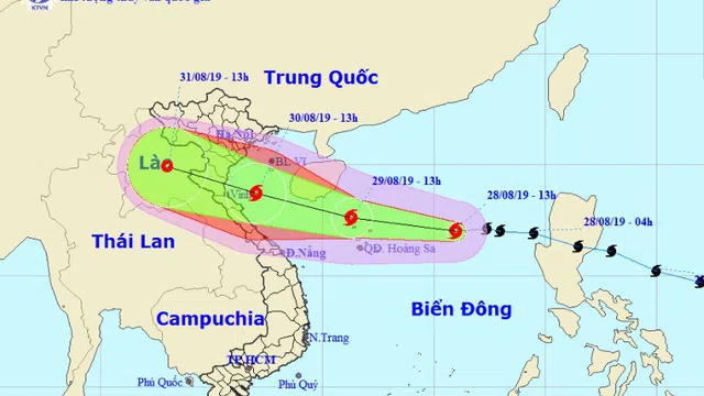 Dự báo thời tiết ngày 30/08/2019