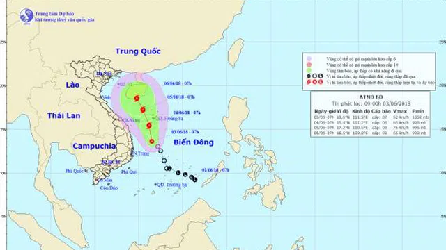 Dự báo thời tiết 07-09-2019