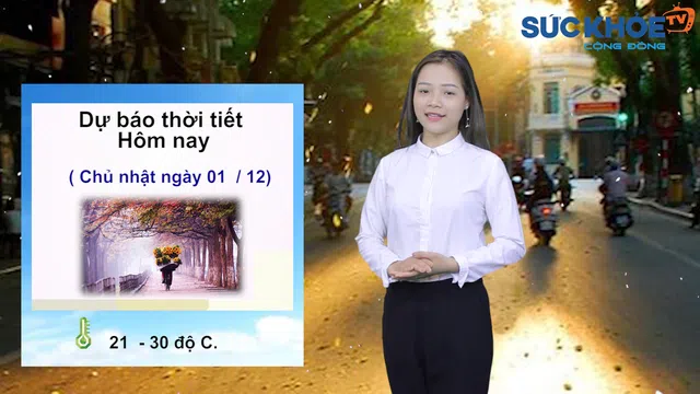 Dự báo thời tiết Chủ nhật ngày 1/12: Hà Nội trở nắng, Bắc Trung Bộ - Nam trung mưa nhẹ 