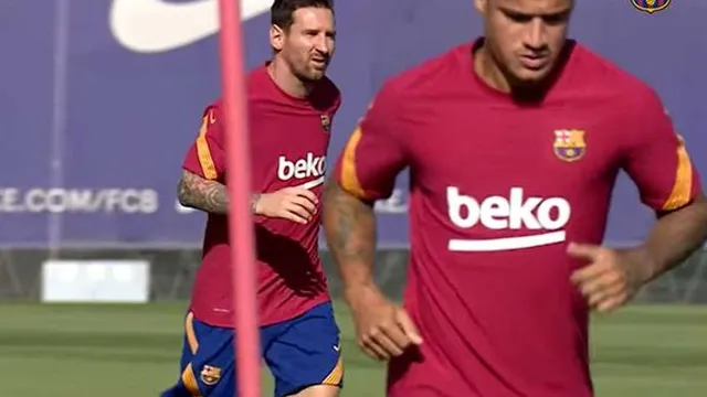 Messi lộ vẻ mệt mỏi, chán nản trong buổi tập đầu tiên tại Barca cùng huấn luyện viên Koeman