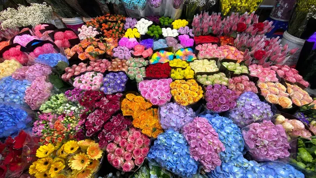 Tấp nập chợ hoa Quảng An trước thềm ngày Phụ nữ Việt Nam