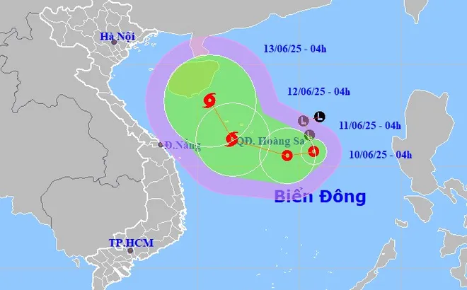 Áp thấp nhiệt đới có thể mạnh lên thành bão